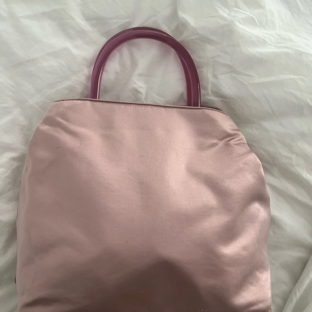 Prada silk handbag with acrylic handles (vintage) - Picture 12 of 15